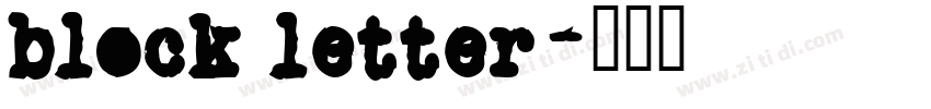 Block Letter字体转换